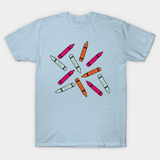 Crayons Pattern T-Shirt by evannave